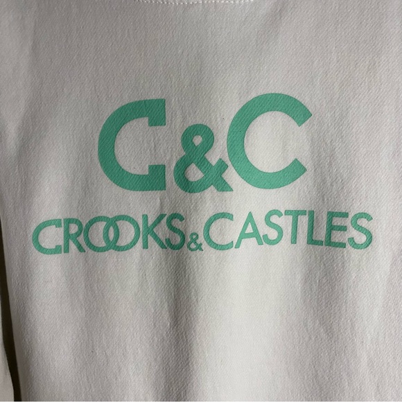 Crooks & Castles Men's White Graphic Sweatshirt Hoodie - Picture 6 of 11